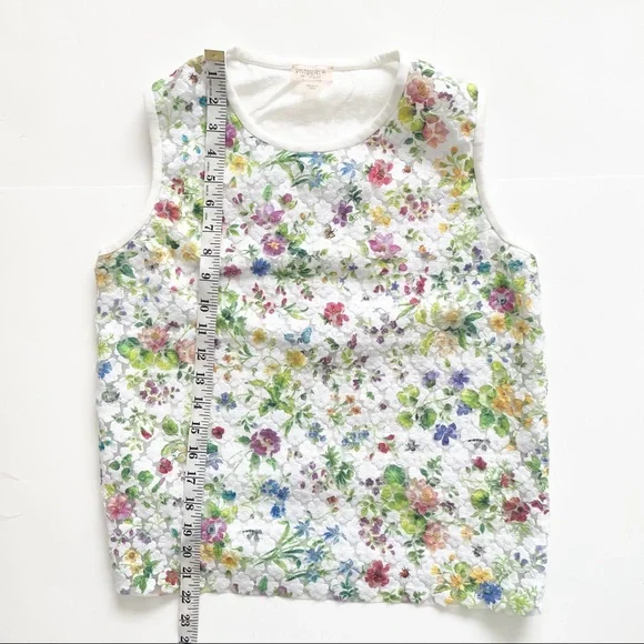 Giambattista Valli Womens Embroidered Embellished Sleeveless Top White Size M - Picture 8 of 8